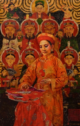 “Giá thánh” - triển lãm tranh về tín ngưỡng thờ Mẫu ảnh 10